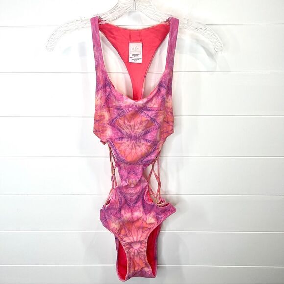 Ale by Alessandra Other - Ale by Alessandra Strappy Sexy Monokini Island Fire Pink Tie Dye XS Revolve